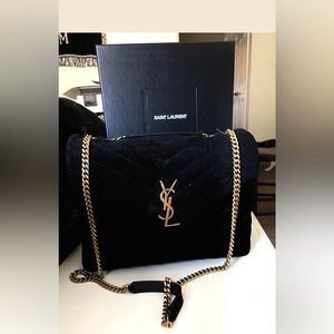 Yves Saint Laurent Lou Lou medium quilted suede bag